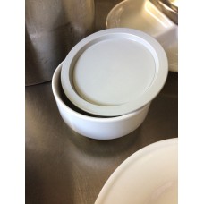 Soepkommen porcelein wit met deksel